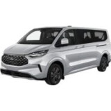 Резиновые автомобильные коврики в салон для Ford Custom 2023- | Форд Кастом 2023-