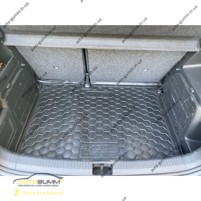 Автомобильный коврик в багажник Skoda Fabia 3 2015- Hatchback (Avto-Gumm)