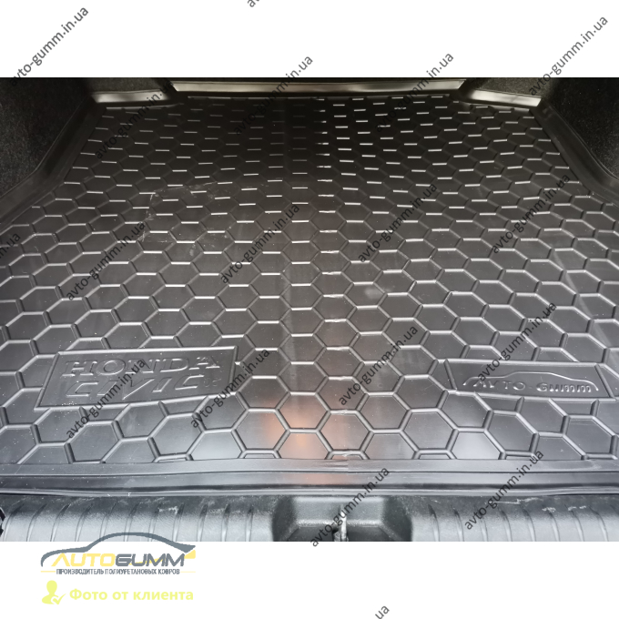Автомобильный коврик в багажник Honda Civic 4D Sedan 2006- (Avto-Gumm)