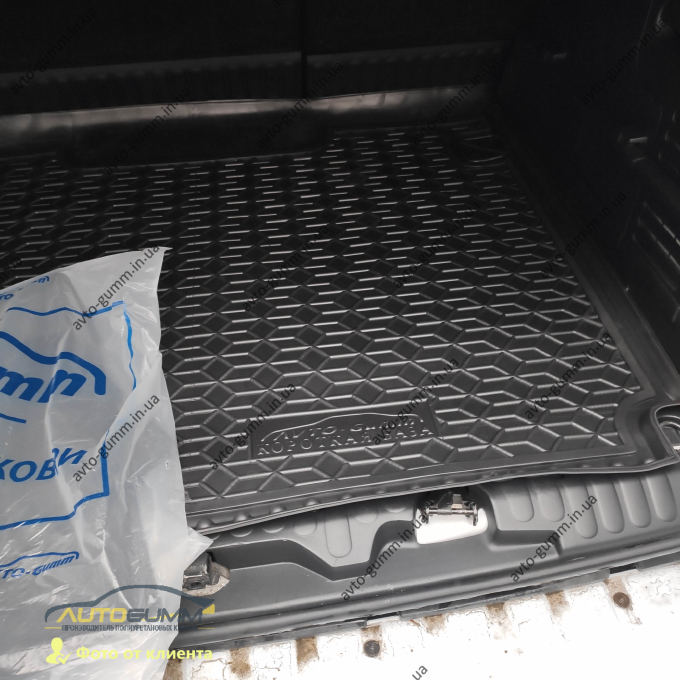 Автомобильный коврик в багажник Renault Kangoo 2 2008- пасс. (Avto-Gumm)