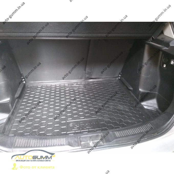 Автомобильный коврик в багажник Suzuki SX4 2014- верхняя полка (Avto-Gumm)