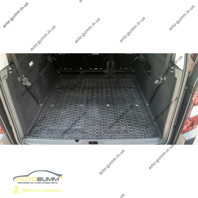 Автомобильный коврик в багажник Peugeot Rifter 2019-/Citroen Berlingo 2019- длинная база (Avto-Gumm)