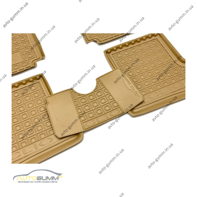 Автомобильные коврики в салон Renault Clio 3 2005- 3 двери бежевые (AVTO-Gumm)