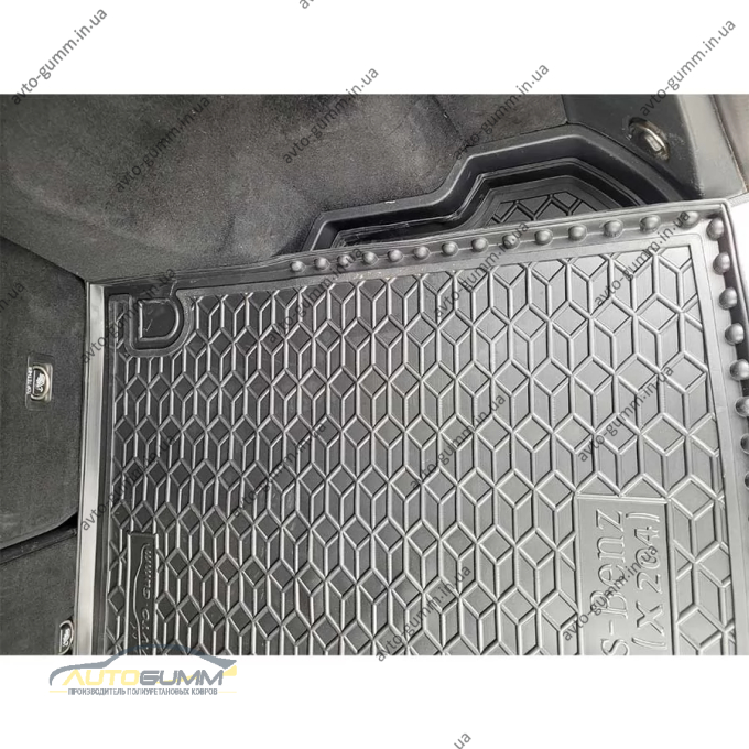 Килимок в багажник Mercedes GLK (X204) 2008-2015 гумовий, чорний (AVTO-Gumm)