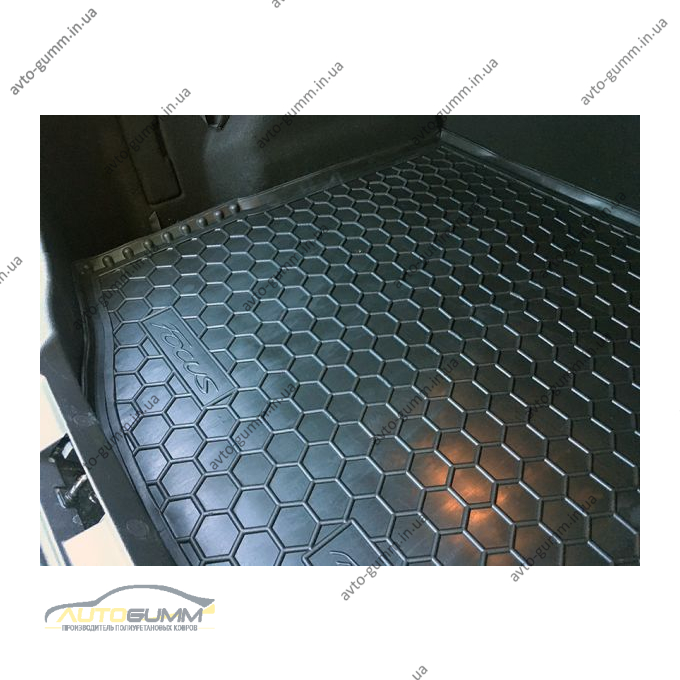 Автомобільний килимок в багажник Ford Focus 3 2011- Sedan (докатка) (Avto-Gumm)