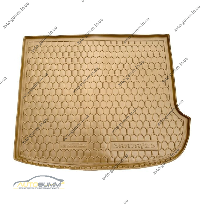 Автомобільний килимок в багажник Hyundai Santa Fe 2006-2012 7 мест бежевый (AVTO-Gumm)