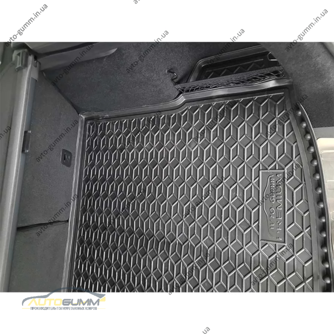 Килимок в багажник Geely Atlas Pro 2020- Premium гумовий, чорний (AVTO-Gumm)