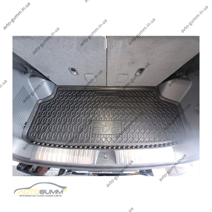 Автомобільний килимок в багажник Kia EV9 2024- 6 мест (короткий) (AVTO-Gumm)