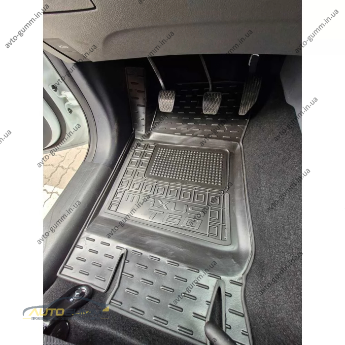 Коврики в салон MG Maxus T60 2020- резиновые, чёрные (AVTO-Gumm)