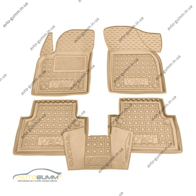 Автомобильные коврики в салон Volvo V50 2004- бежевые (AVTO-Gumm)
