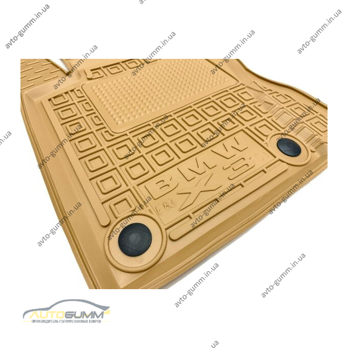 Автомобильные коврики в салон BMW X3 (E83) 2004-2010 бежевые (AVTO-Gumm)