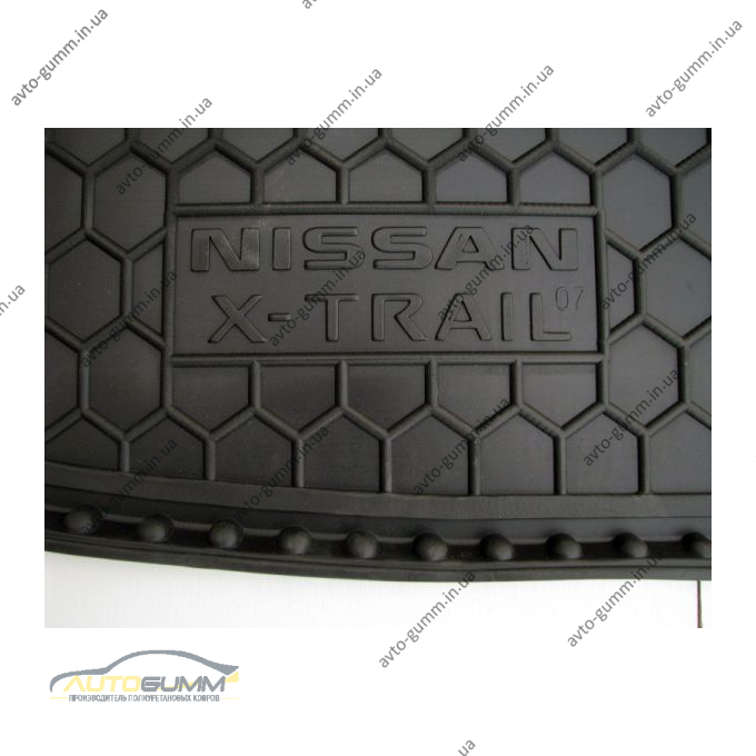 Автомобильный коврик в багажник Nissan X-Trail (T31) 2007- (без полки) (Avto-Gumm)