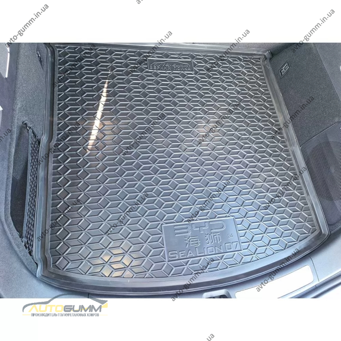 Килимок в багажник BYD Sea Lion 07 2024- верхня полиця гумовий, чорний (AVTO-Gumm)