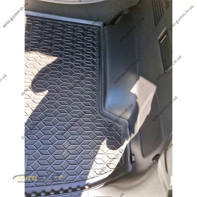 Килимок в багажник Hyundai Tucson 2021- гібрид, USA, із сабвуфером гумовий, чорний (AVTO-Gumm)
