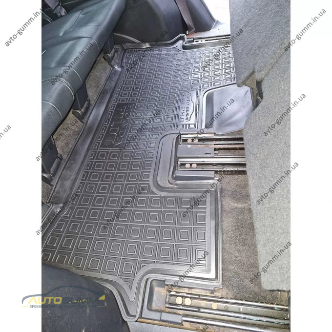 Килимки в салон Honda Pilot 2008-2015 3-й ряд гумові, чорні (AVTO-Gumm)