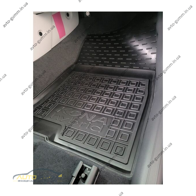 Передні килимки в автомобіль Hyundai Kona 2023- hybrid (AVTO-Gumm)