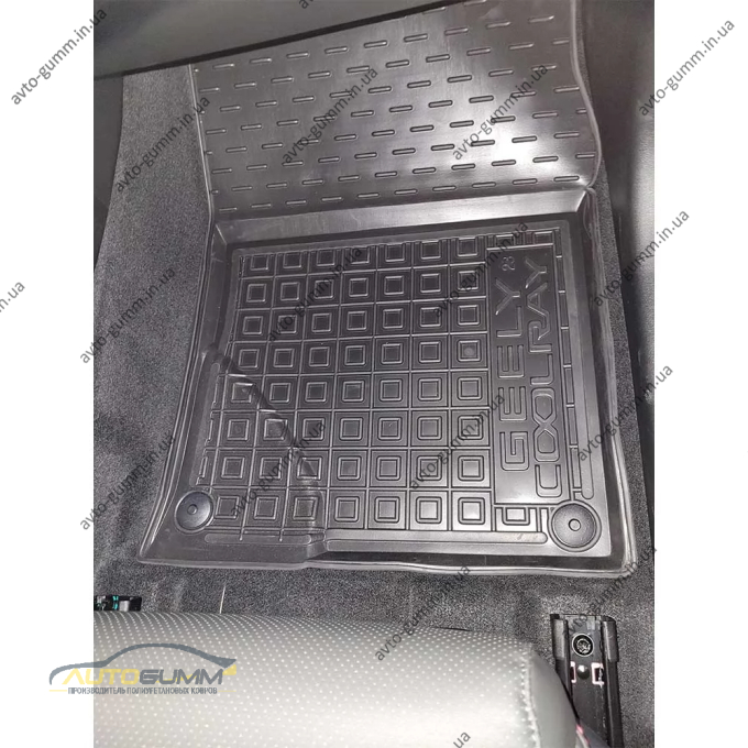 Коврики в салон Geely Coolray 2022- резиновые, чёрные (AVTO-Gumm)
