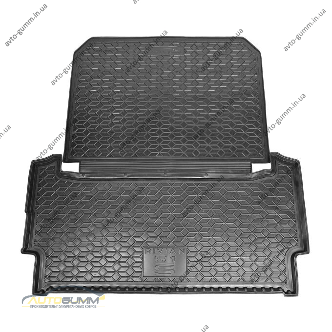 Автомобильный коврик в багажник Rivian R1S 2022- (задний) (AVTO-Gumm)