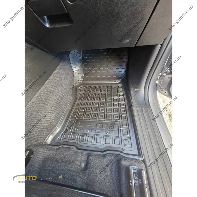 Коврики в салон Mitsubishi L200 2024- Invite резиновые, чёрные (AVTO-Gumm)