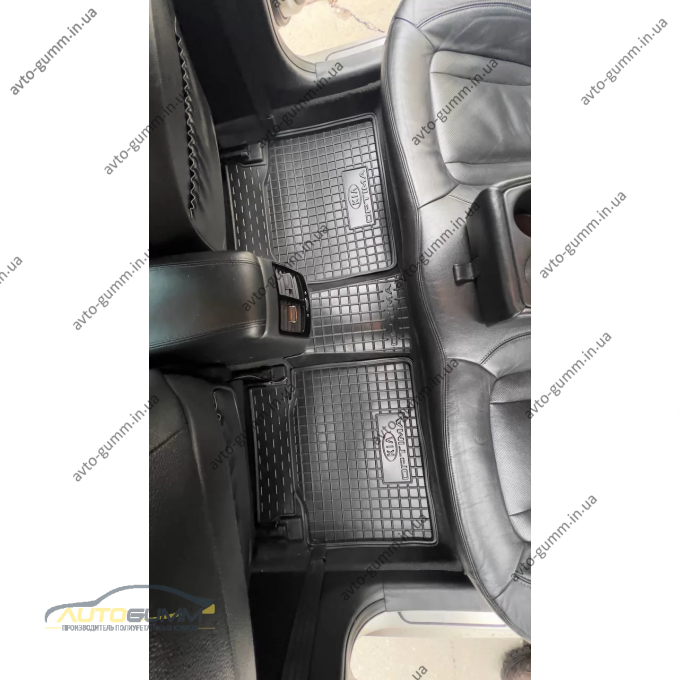 Килимки в салон Kia Optima 2010-2015 гумові, чорні (AVTO-Gumm)
