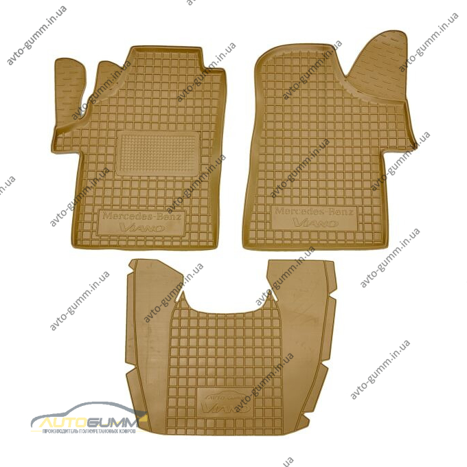 Автомобильные коврики в салон Mercedes Vito/Viano (W639) 2003- бежевые (AVTO-Gumm)