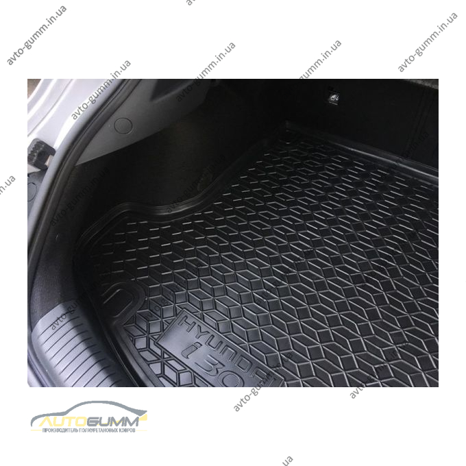 Автомобильный коврик в багажник Hyundai i30 2019- Fastback (Avto-Gumm)