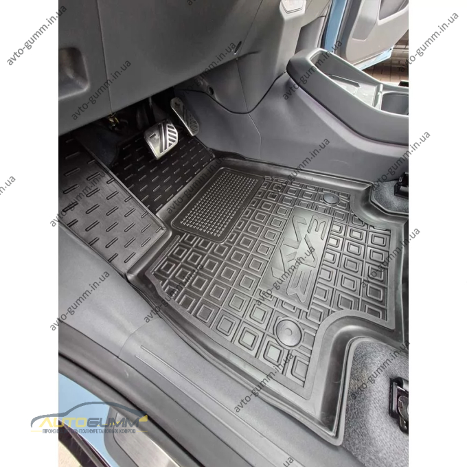 Килимки в салон Kia EV3 2024- гумові, чорні (AVTO-Gumm)