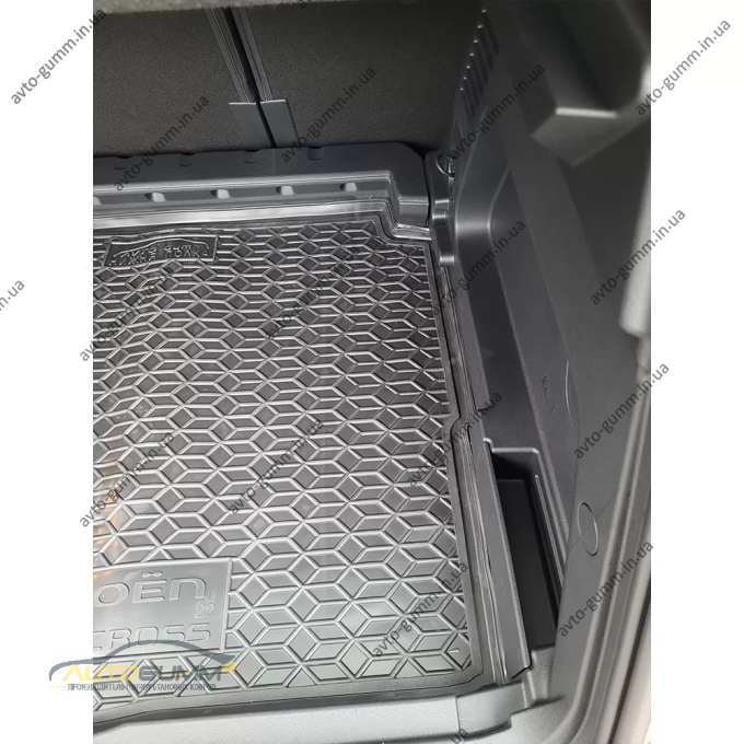 Коврик в багажник Citroen C5 Aircross 2022- нижняя полка резиновый, чёрный (AVTO-Gumm)