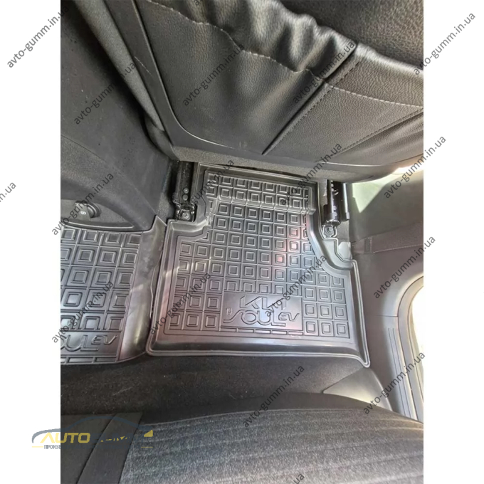 Коврики в салон Kia Soul 2019- EV резиновые, чёрные (AVTO-Gumm)