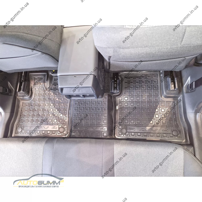 Коврики в салон Toyota RAV4 2026- резиновые, чёрные (AVTO-Gumm)