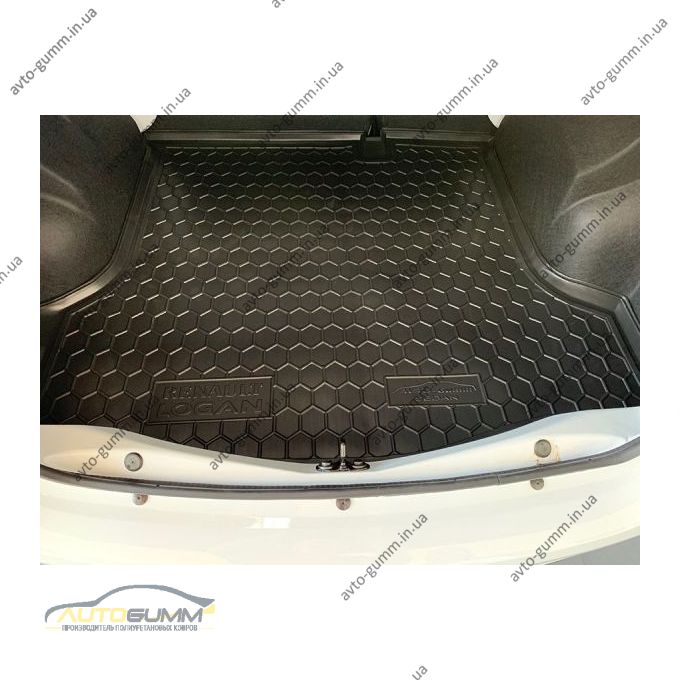 Автомобильный коврик в багажник Renault Logan 2013- Sedan (Avto-Gumm)
