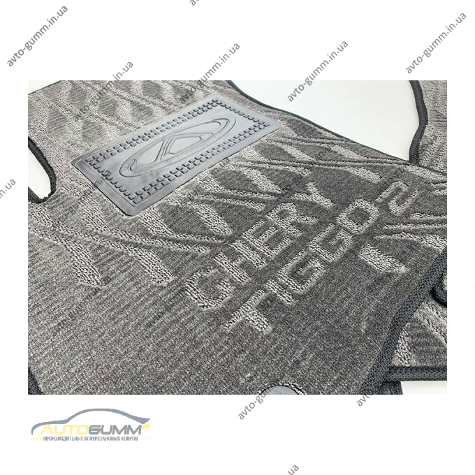 Текстильные коврики в салон Chery Tiggo 2 2017- (V) серые AVTO-Tex