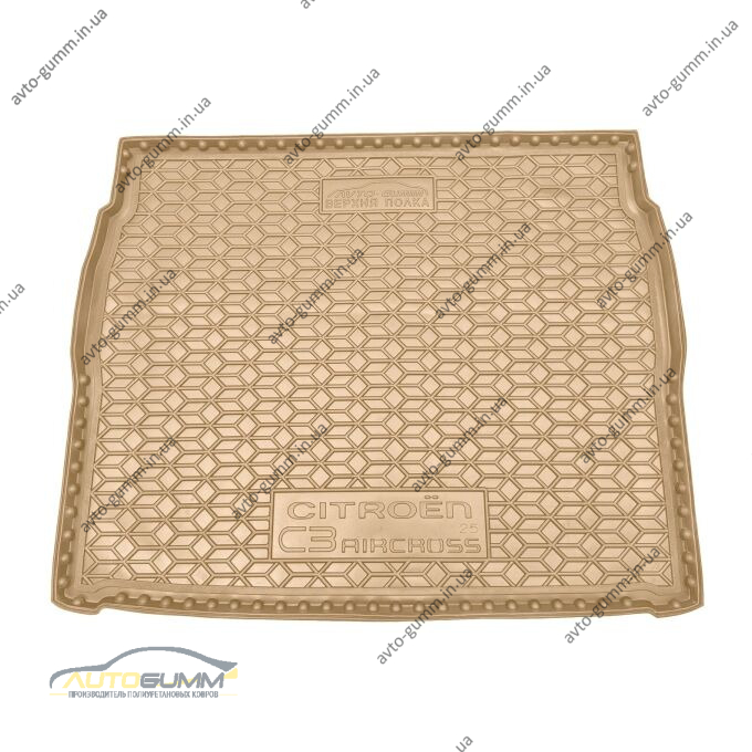 Автомобильный коврик в багажник Citroen C3 Aircross 2025- верхняя полка бежевый (AVTO-Gumm)