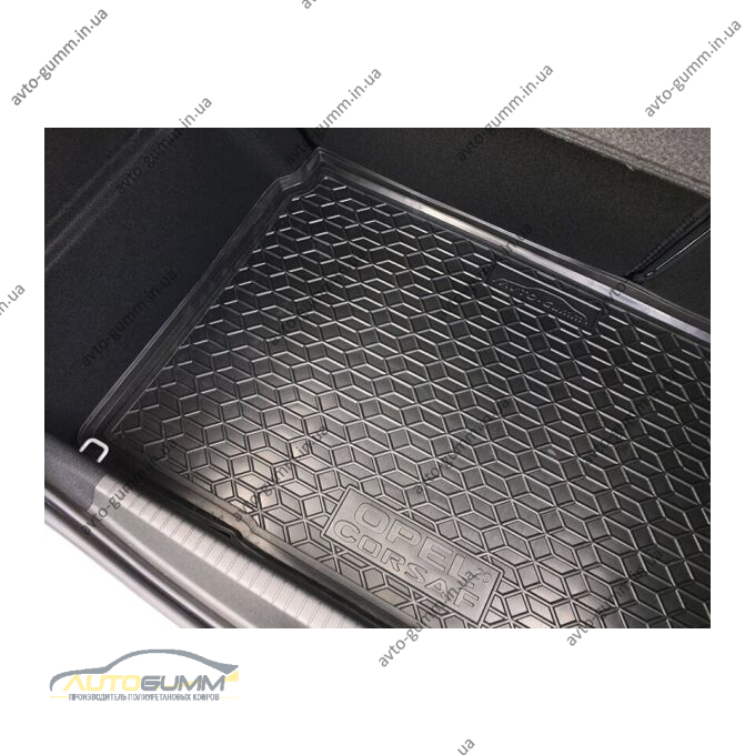 Автомобильный коврик в багажник Opel Corsa F 2020- (AVTO-Gumm)