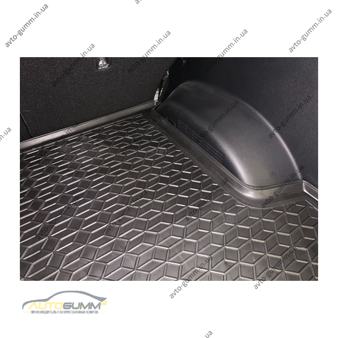 Автомобильный коврик в багажник Hyundai Santa Fe 2018- 5 мест (Avto-Gumm)