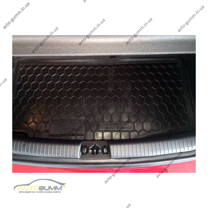 Автомобильный коврик в багажник Hyundai i10 2014- (Avto-Gumm)