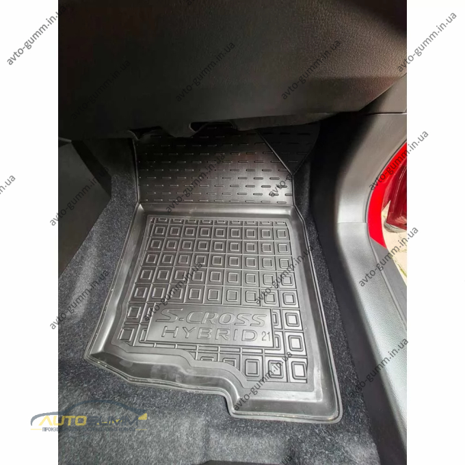 Коврики в салон Suzuki S-Cross 2024- MHEV резиновые, чёрные (AVTO-Gumm)