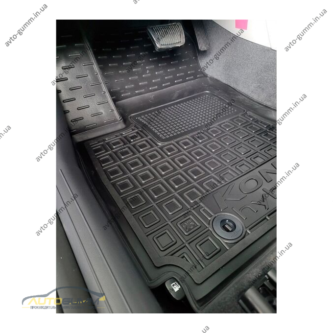 Водійський килимок в салон Hyundai Kona 2023- hybrid (AVTO-Gumm)