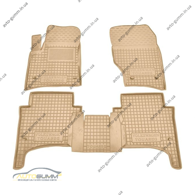 Автомобільні килимки в салон Volkswagen Touareg 2002-2010 бежеві (AVTO-Gumm)