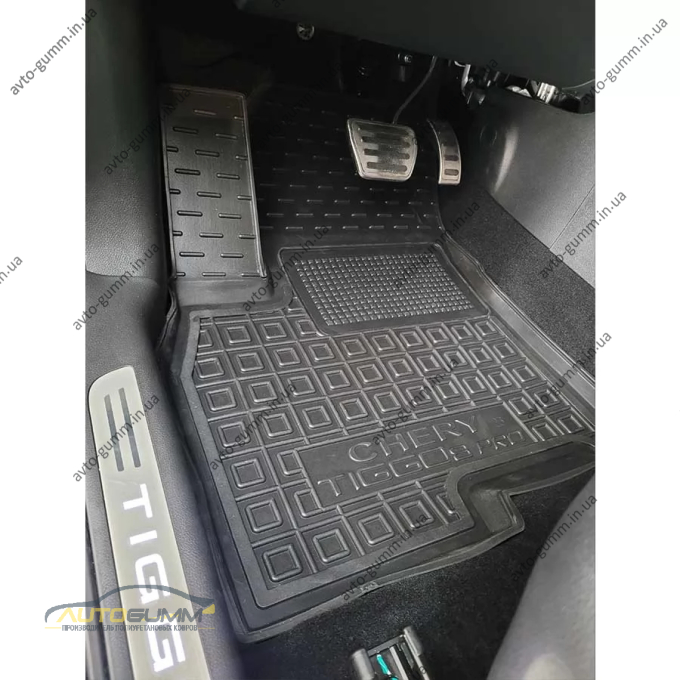 Килимки передні Chery Tiggo 8 Pro 2023- гумові, чорні (AVTO-Gumm)