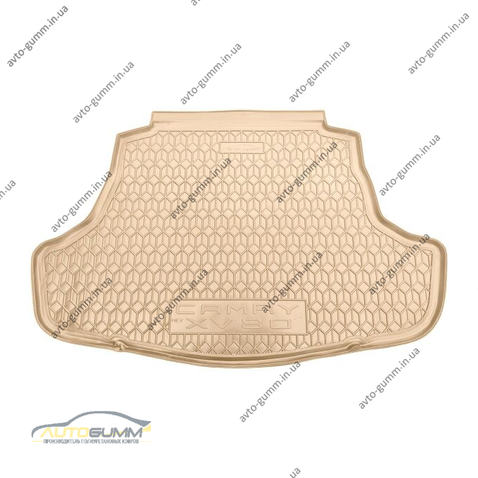 Автомобільний килимок в багажник Toyota Camry 80 2024- Hybrid бежевый (AVTO-Gumm)