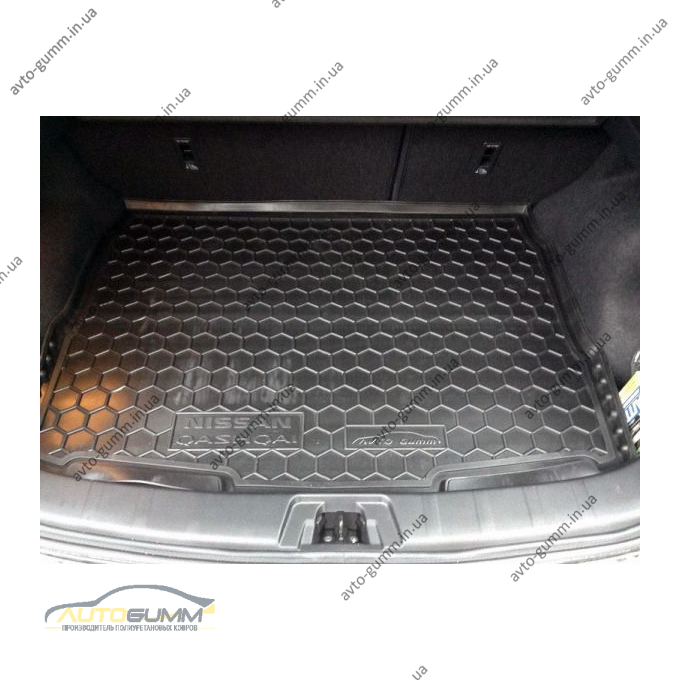 Автомобильный коврик в багажник Nissan Qashqai 2014-2017 (Avto-Gumm)