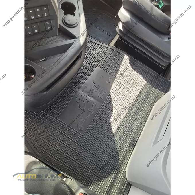 Килимки в салон Ford F-Max 2018- гумові, чорні (AVTO-Gumm)