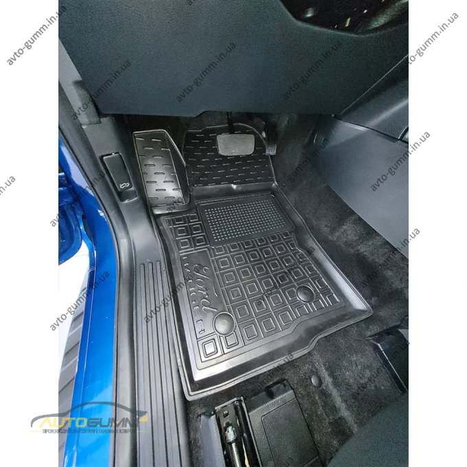Коврик водительский Ford Ranger 2022- резиновый, чёрный (AVTO-Gumm)