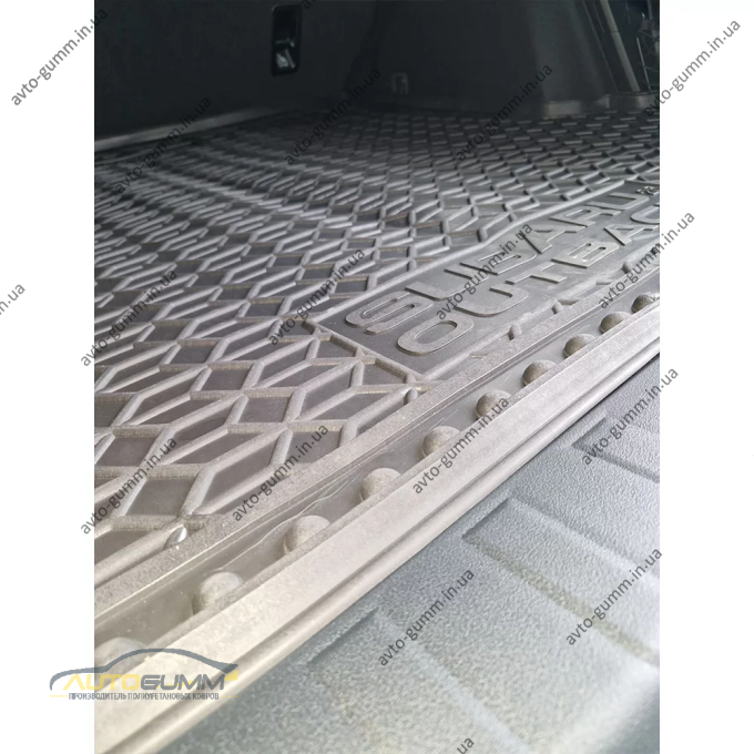Коврик в багажник Subaru Outback 2026- с сабвуфером резиновый, чёрный (AVTO-Gumm)