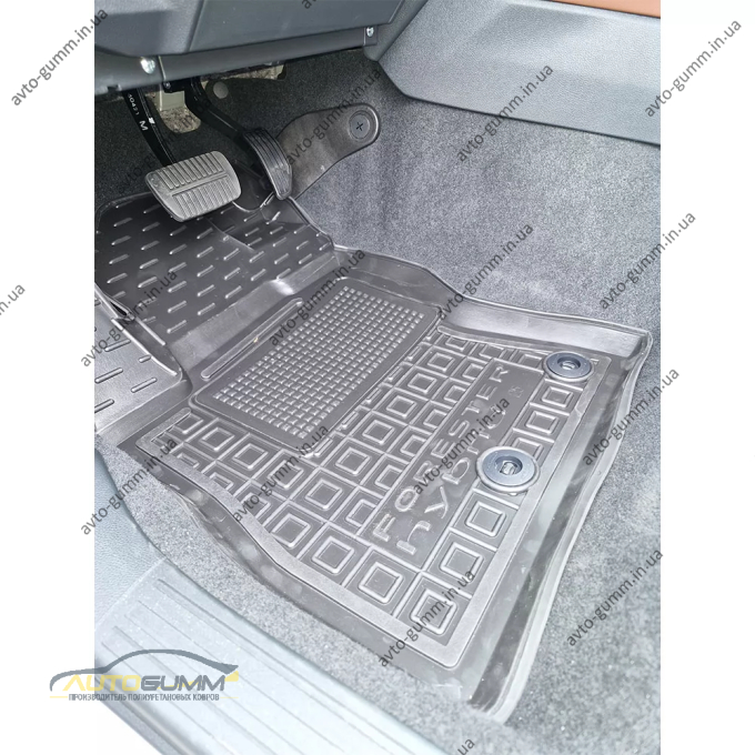 Коврики в салон Subaru Forester 6 2025- гибрид резиновые, чёрные (AVTO-Gumm)