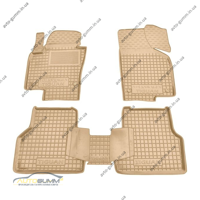 Автомобільні килимки в салон Volkswagen Tiguan 2007-2016 бежеві (AVTO-Gumm)