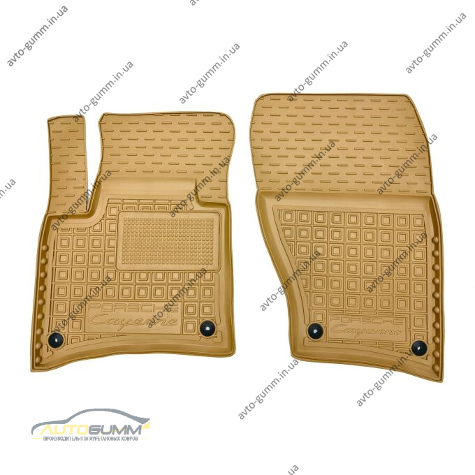Автомобильные коврики в салон Porsche Cayenne 2010-2017 бежевые (AVTO-Gumm)