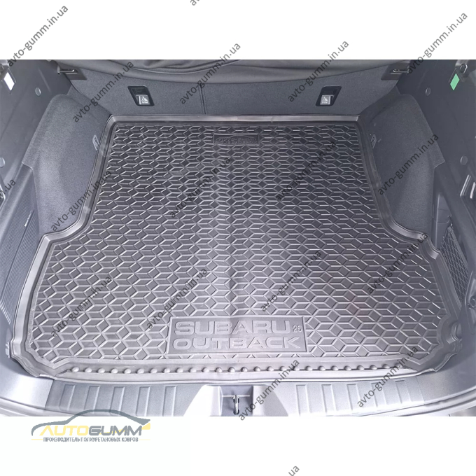 Коврик в багажник Subaru Outback 2026- с сабвуфером резиновый, чёрный (AVTO-Gumm)