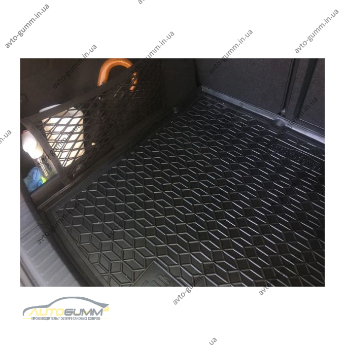 Автомобильный коврик в багажник Skoda Karoq 2018- верхний для двухуровневого пола (Avto-Gumm)